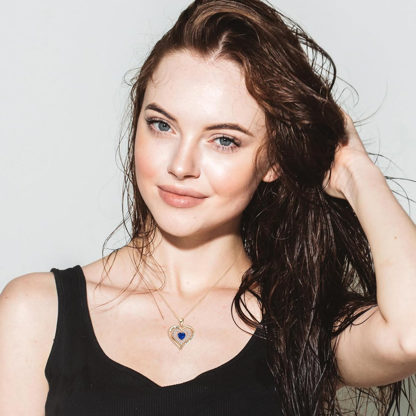Necklaces for Women Birthstone Heart Necklace Jewelry for Wife Girlfriend Woman Necklace