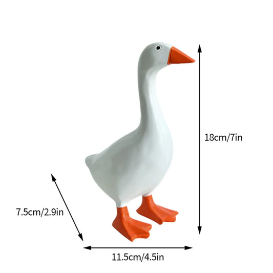 1Pc Magnetic Goose Key Chain Home Decoration Sculpture Office Desk Decoration Resin Goose Duck Sculpture Tool Rack Home